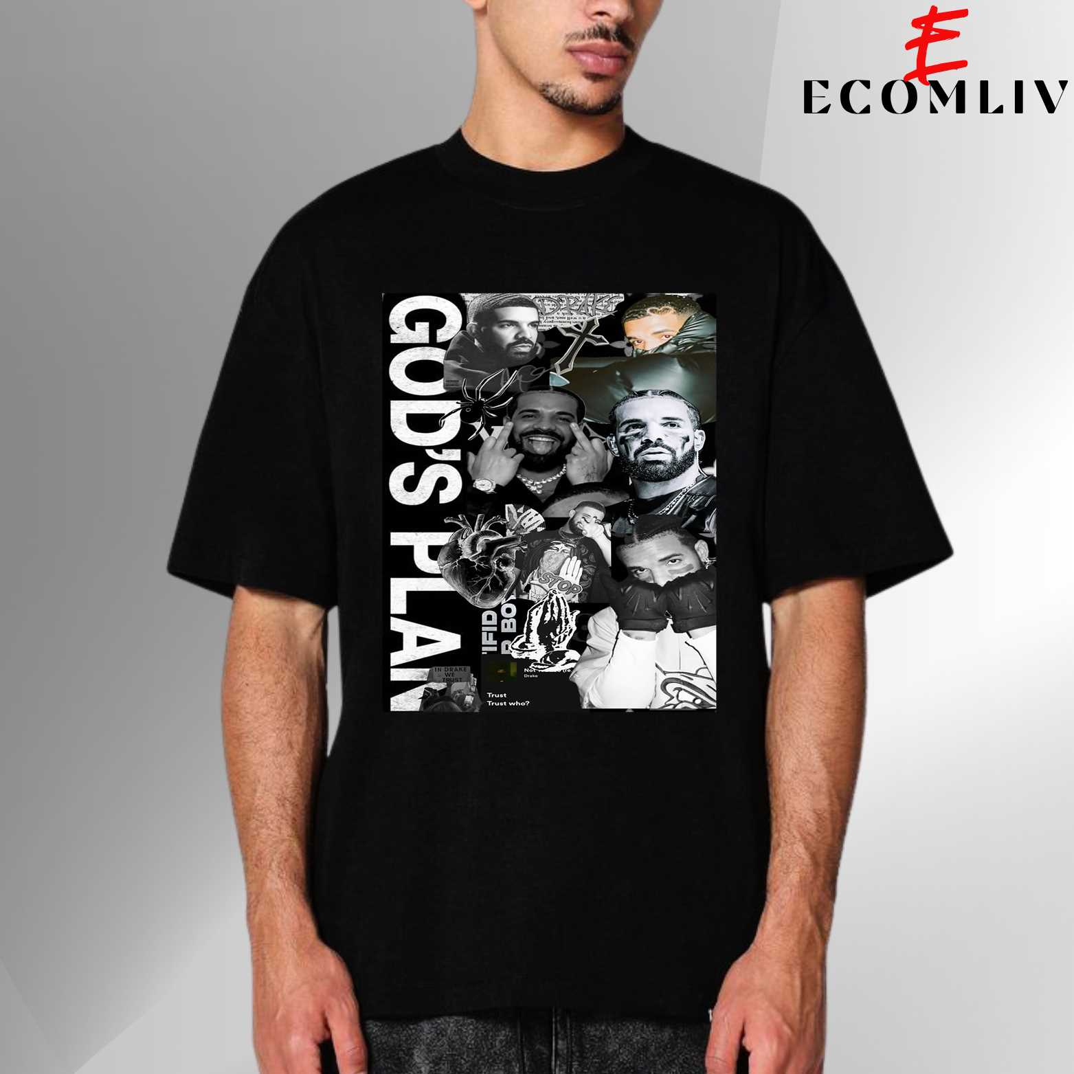 Bootleg Rap King Tee, Drake Edition Fan Streetwear